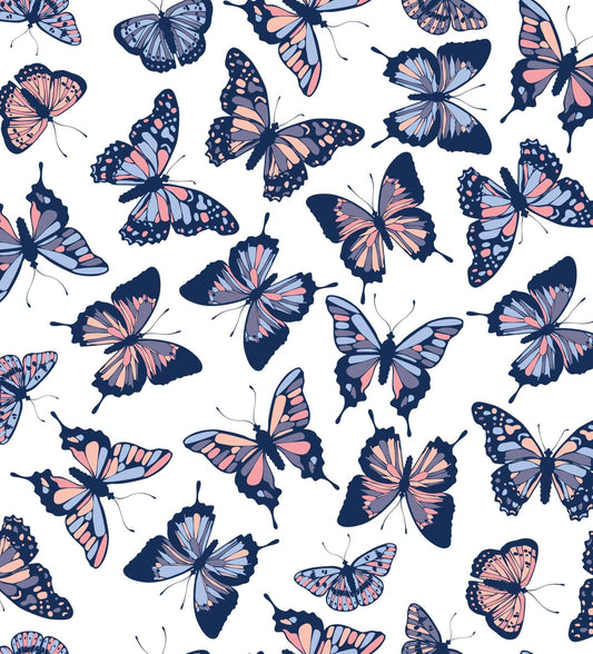Pastel Pink, Blue & Purple Butterfly Pattern On Edible Image Chocolate Transfer Sheet. Apply To Your Custom Chocolate Treats