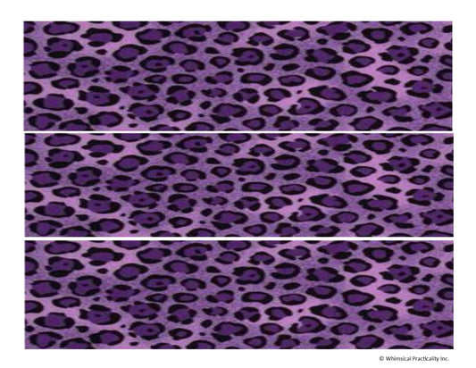 Purple Leopard Edible Icing Image Border Strips 3 Pk