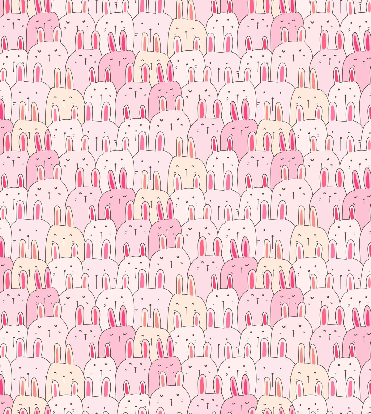 Pink Easter Bunny Pattern Edible Image Photo Cake Topper For Quarter Sheet Cake