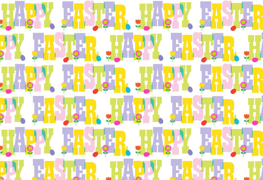 Happy Easter Edible Image Photo Cake Topper For Quarter Sheet Cake