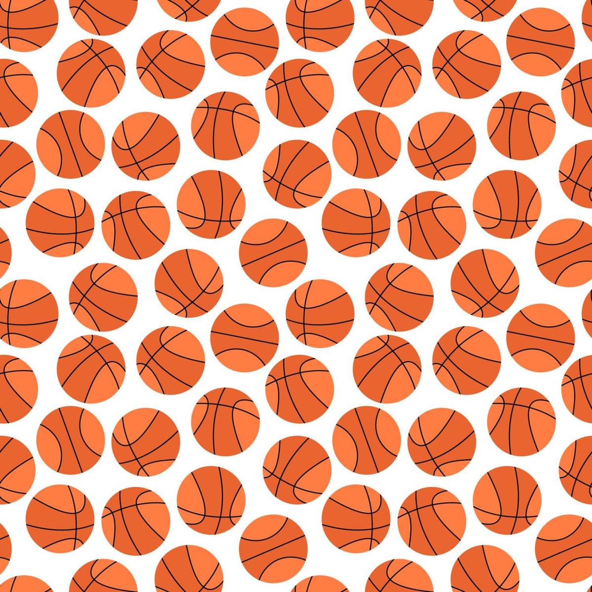 Orange Basketballs on White Pattern Edible Chocolate Transfer Sheet, by Party Poppin Cake Toppin. (1 Count)