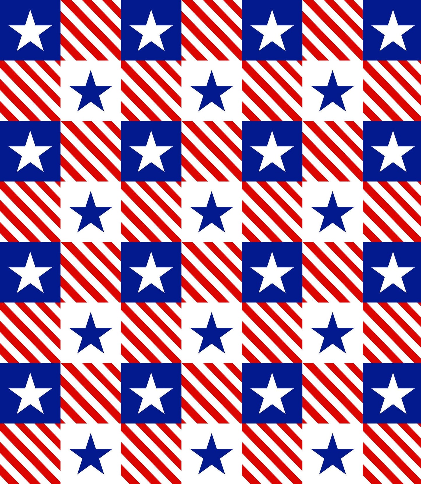 Red, White & Blue Checkered Patriotic Stars Pattern On Edible Image Chocolate Transfer Sheet. Apply To Your Custom Chocolate Treats