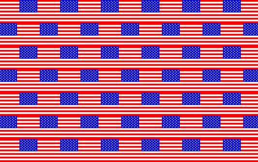 Multiple United States Flag Pattern Edible Image Photo Cake Border Strips 3 Pre Cut Strips Per Sheet 2.6″ x 10.5"