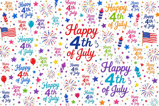 Festive Multicolor Happy Fourth of July Edible Image Photo Cake Border Strips 3 Pre Cut Strips Per Sheet 2.6″ x 10.5"