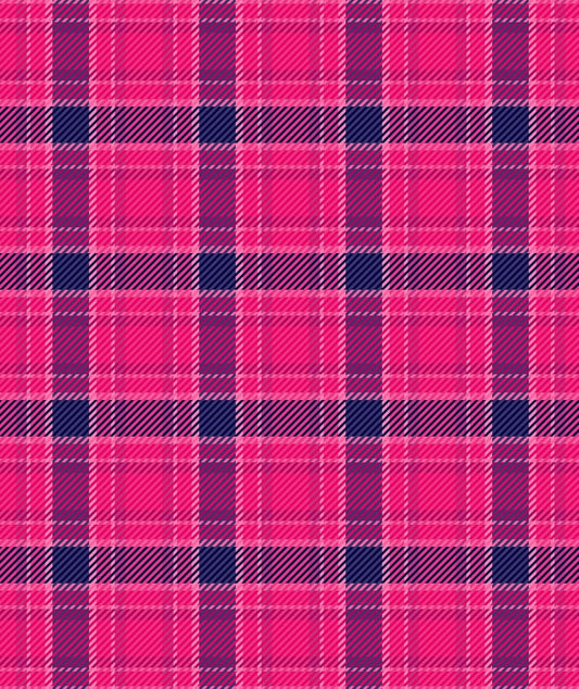Pink & Purple Plaid Pattern Edible Image Photo Cake Border Strips 3 Pre Cut Strips Per Sheet 2.6″ x 10.5"