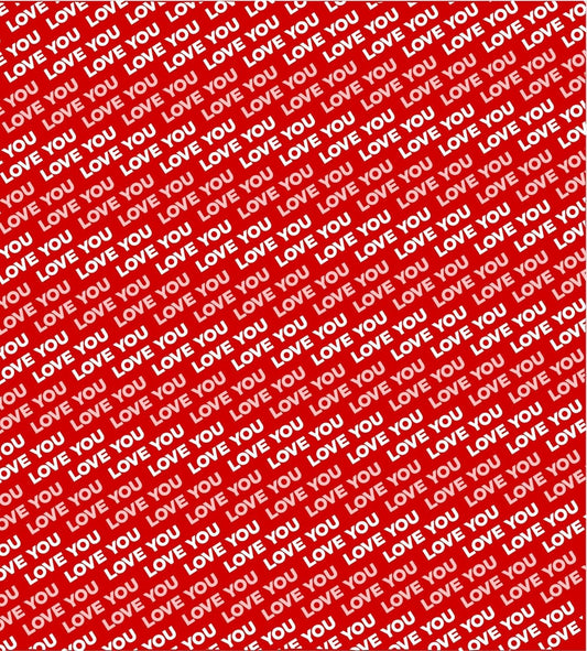 Love You Text Red, White & Pink Pattern Edible Image Photo Cake Border Strips 3 Pre Cut Strips Per Sheet 2.6″ x 10.5"