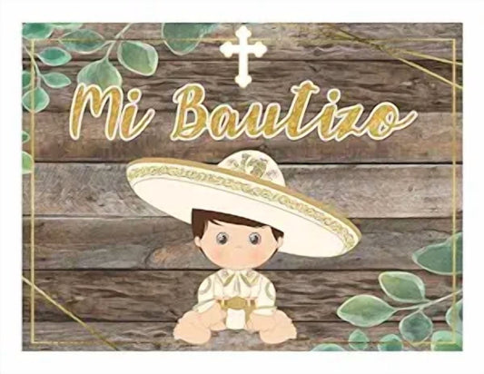 Adorable Mi Bautizo Edible Image Cake Topper For Quarter Sheet Cake By TNCT