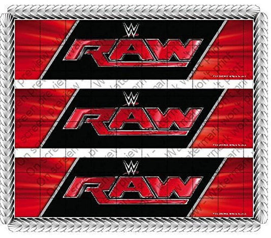 WWE Raw Edible Icing Image Cake Border Strips