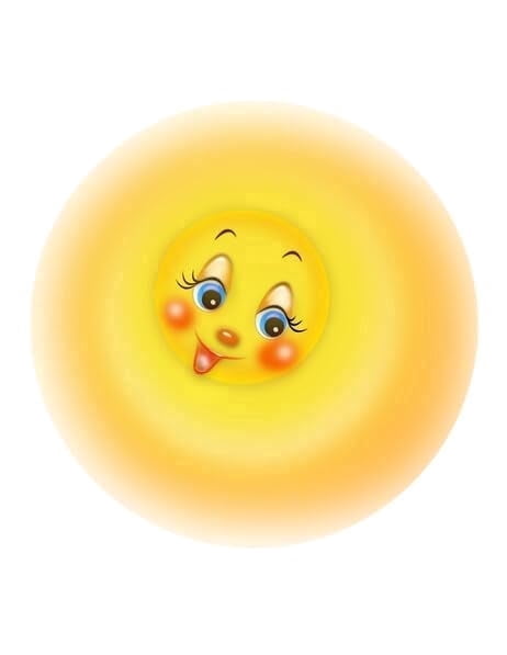 Smiling Sun Emoji Birthday Edible Icing Image Cake Topper, by Tnct.