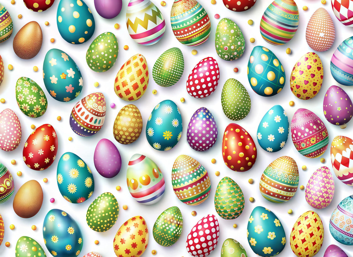 Easter Egg Pattern On Edible Image Chocolate Transfer Sheet. Apply To Your Custom Chocolate Treats