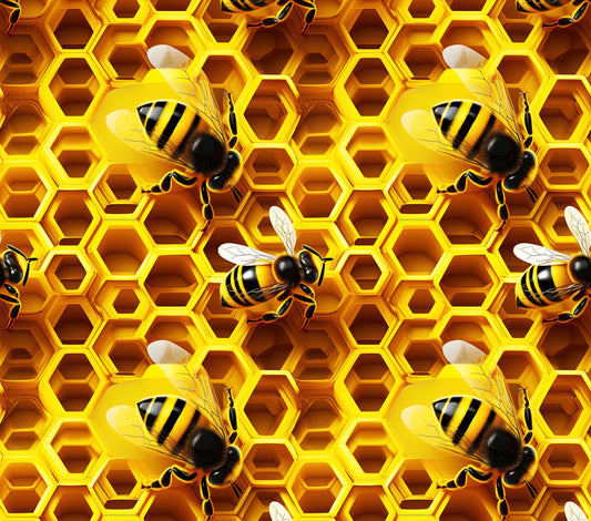 Bee & Honeycomb Pattern On Edible Image Chocolate Transfer Sheet. Apply To Your Custom Chocolate Treats