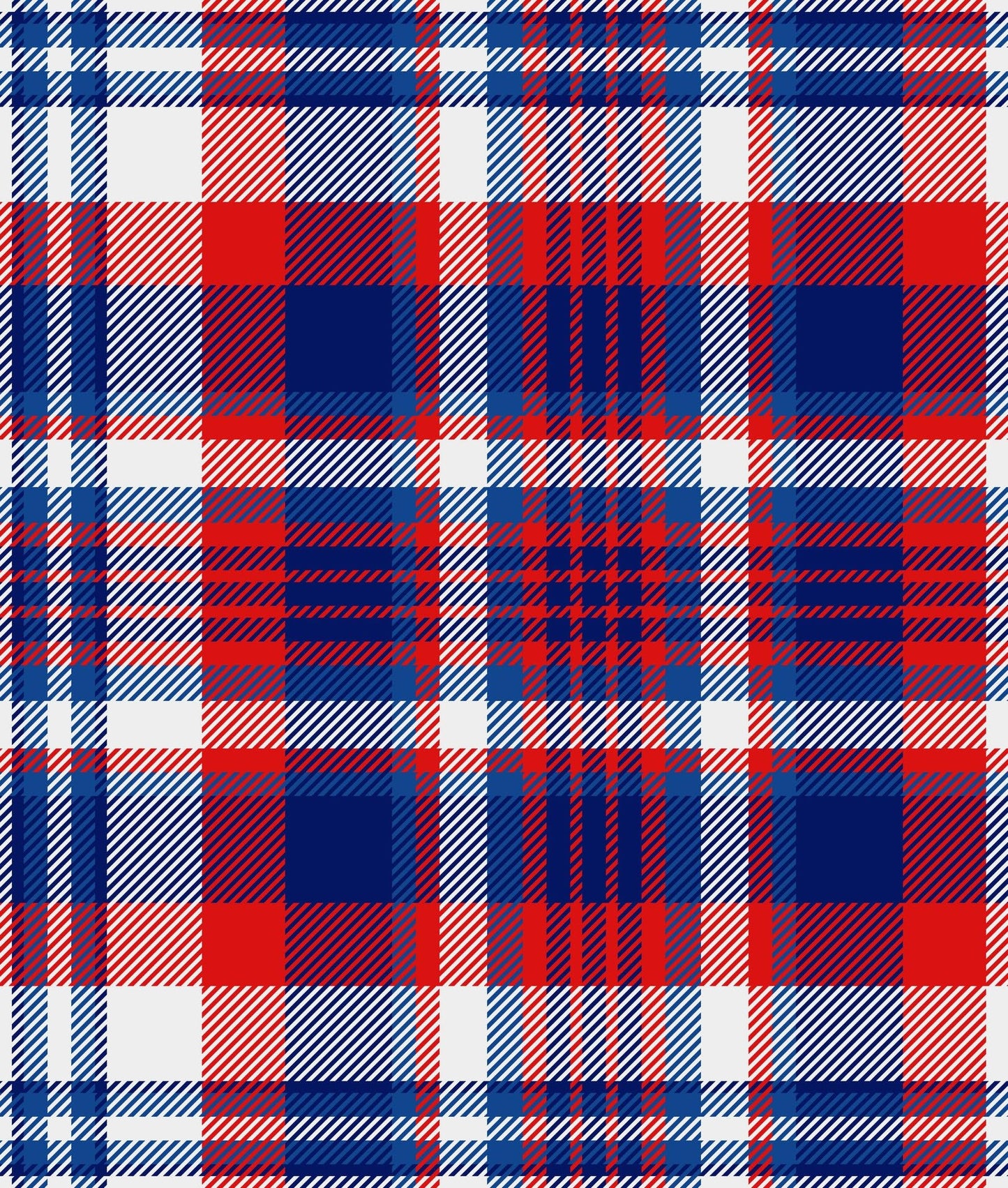 Red, White & Blue Tartan Plaid Pattern Edible Image Photo Cake Border Strips 3 Pre Cut Strips Per Sheet 2.6″ x 10.5"