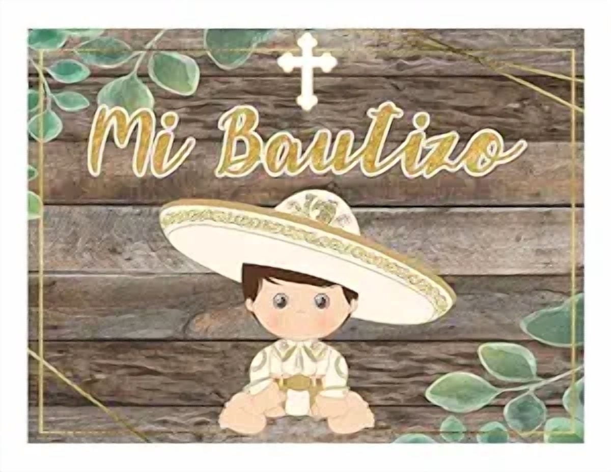 Adorable Mi Bautizo Edible Icing Image Cake Topper, by Tnct.