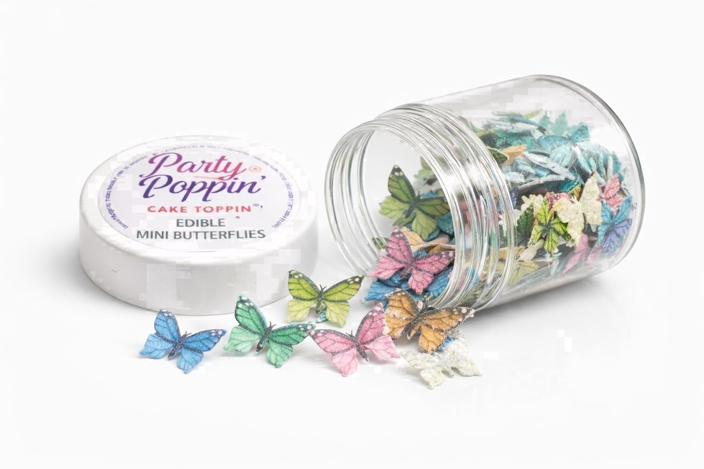 Adorable Miniature (5/8") Edible Multi Colored Butterflies For Cakes, Cookies, Drink Rims, Cupcakes & More!