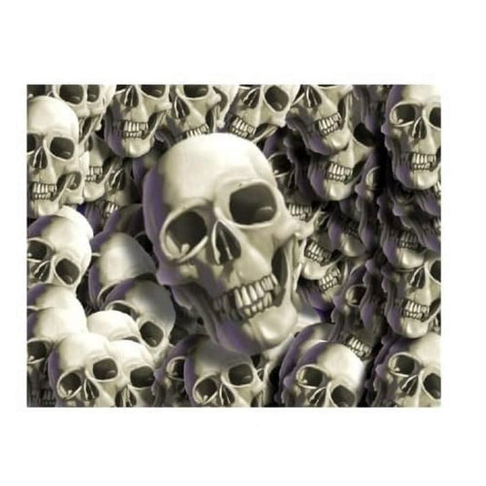 Animated Skulls Black & White Birthday Edible Icing Image Cake Topper, by Tnct.