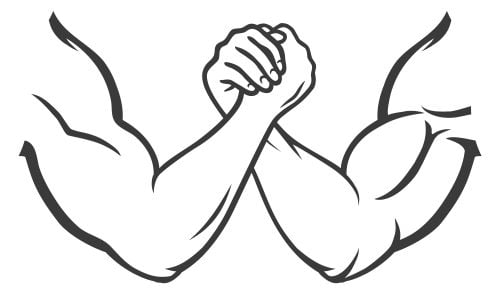 Arm Wrestling Edible Image Cake, Cupcake & Cookie Topper, by Tnct.