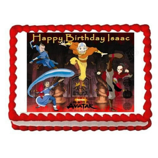 Avatar Airbender Happy Birthday Edible Image Cake Topper For Half Sheet Cake By TNCT
