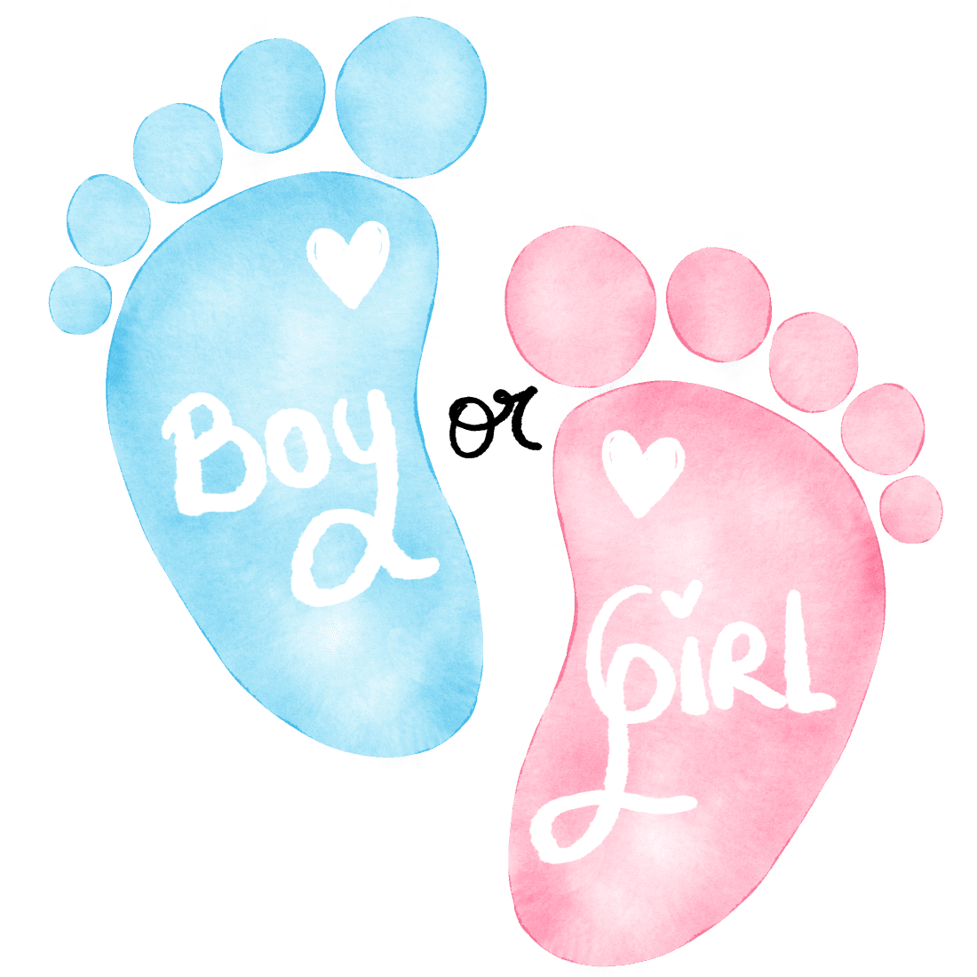 Baby Feet Gender Reveal Edible Image Cake, Cupcake & Cookie Topper, by Tnct.