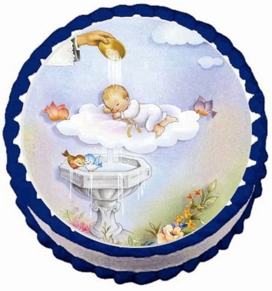 Baptism Cake Topper Image, By Beautiful Baby