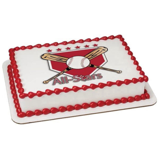 Baseball All-Stars Edible Cake Topper Image, By TNCT