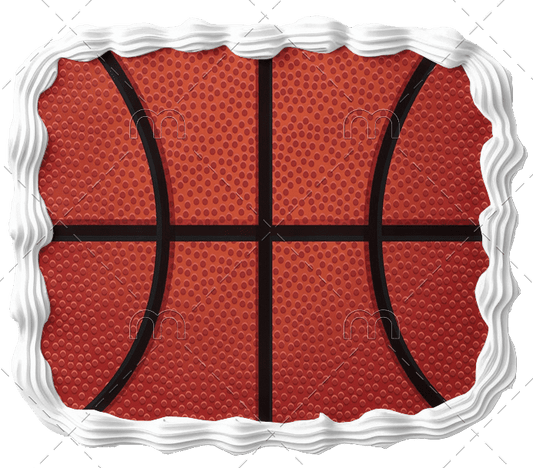 Basketball Edible Image Cake Topper for Half Sheet Cake, by Tnct. (1 Count)