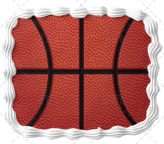 Basketball Edible Image Cake Topper for Quarter Sheet Cake, by Tnct. (1 Count)