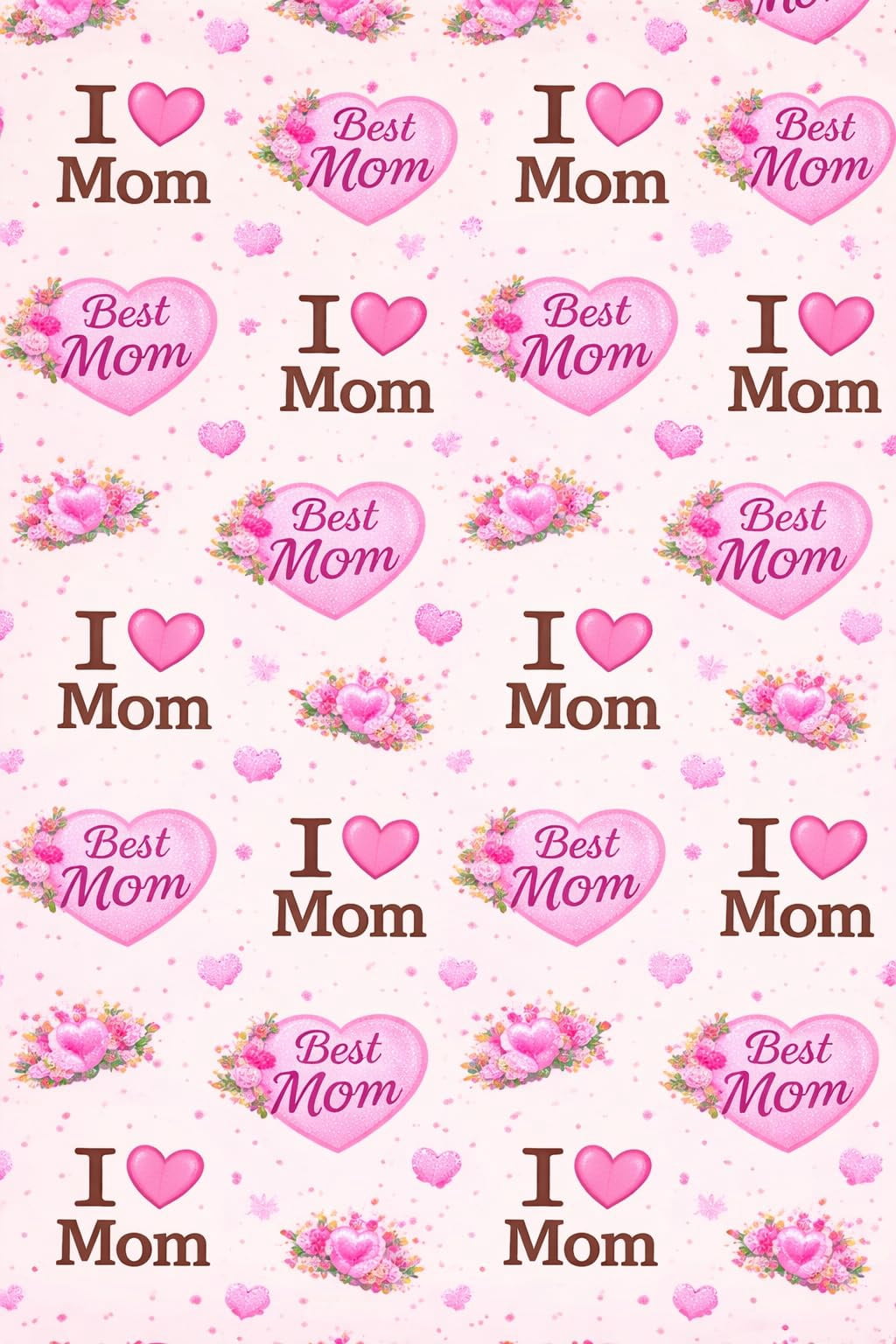 Best Mom I Love Mom Pattern Edible Chocolate Transfer Sheet, by Tnct. (1 Count)