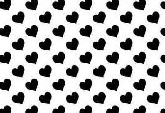 Black Heart Edible Cake & Cupcake Image Decoration Frosting Sheet