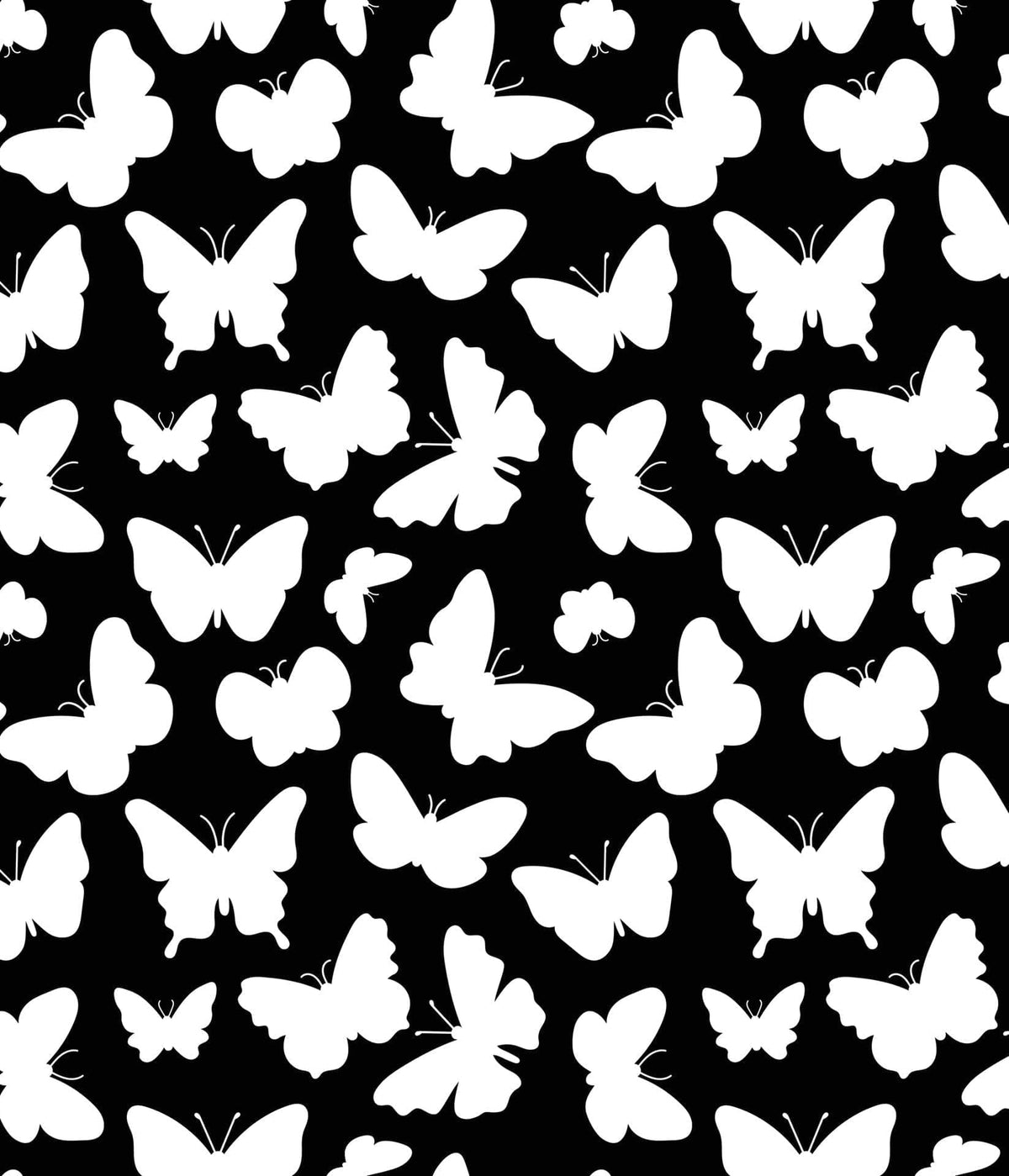 Black & White Butterfly Pattern Edible Icing Image Cake Topper, by Tnct.