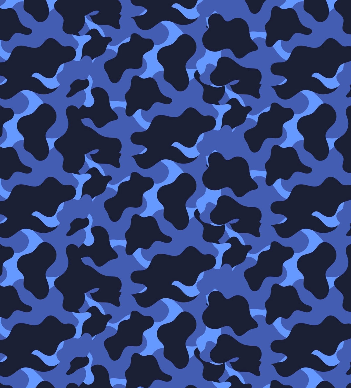 Blue Camoflauge Pattern Edible Icing Image Cake Topper, by Tnct.