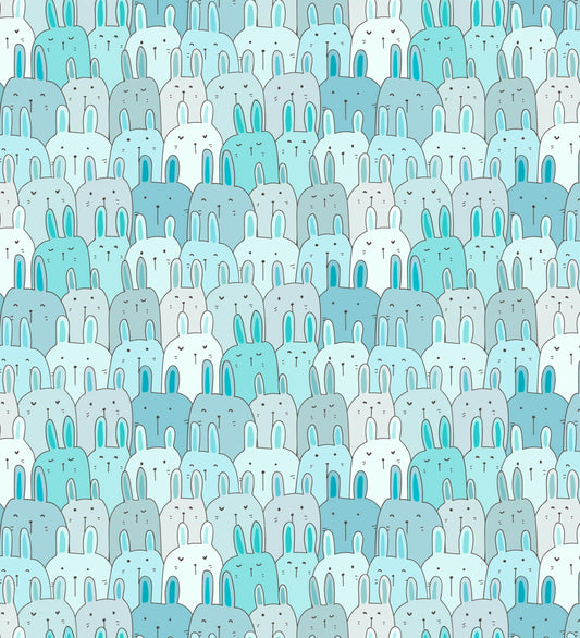 Blue Easter Bunny Pattern Edible Image Chocolate Transfer Sheet, by Tnct.