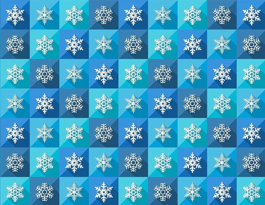 Blue Snowflake Winter Christmas Pattern Edible Icing Image Cake Topper, by Tnct.