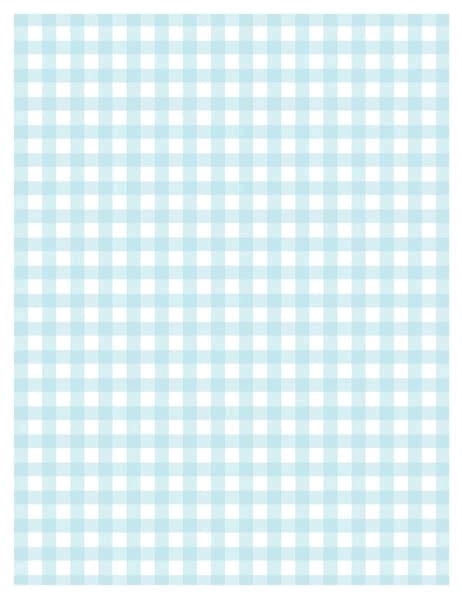 Blue & White Bingham Plaid Pattern Edible Icing Image Cake Topper, by Tnct.