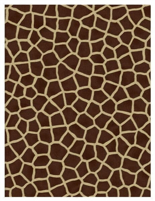 Brown Giraffe Pattern Edible Icing Image Cake Topper, by Tnct.