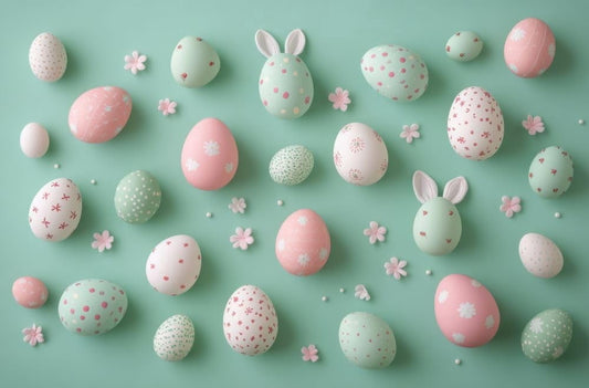 Bunny Easter Egg Pattern Edible Icing Image Cake Topper, by TNCT