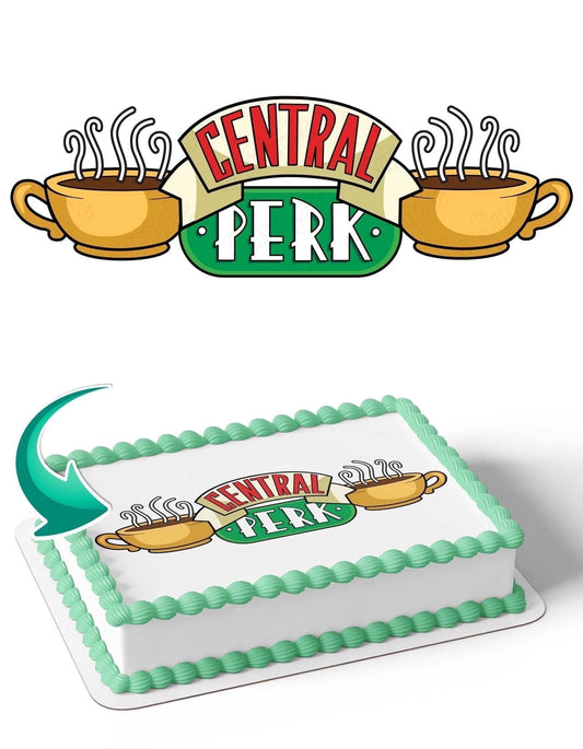 Central Perk Friends Edible Image Icing Cake Topper for Quarter Sheet Cake, by Tnct.