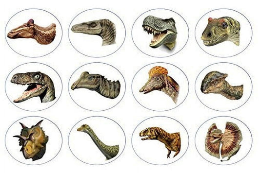 Dinosaurs Edible Cupcake Image Topper 2 inch rounds