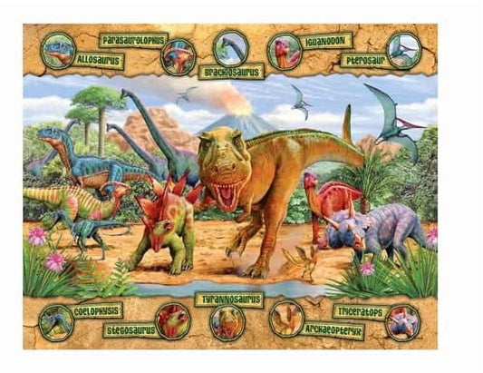 Dinosaurs Edible Image Icing Cake Topper for Quarter Sheet Cake, by TNCT