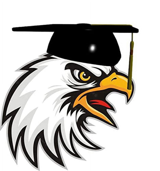 Eagle Mascot Graduation Edible Image Icing Cake Topper for Quarter Sheet Cake, by TNCT