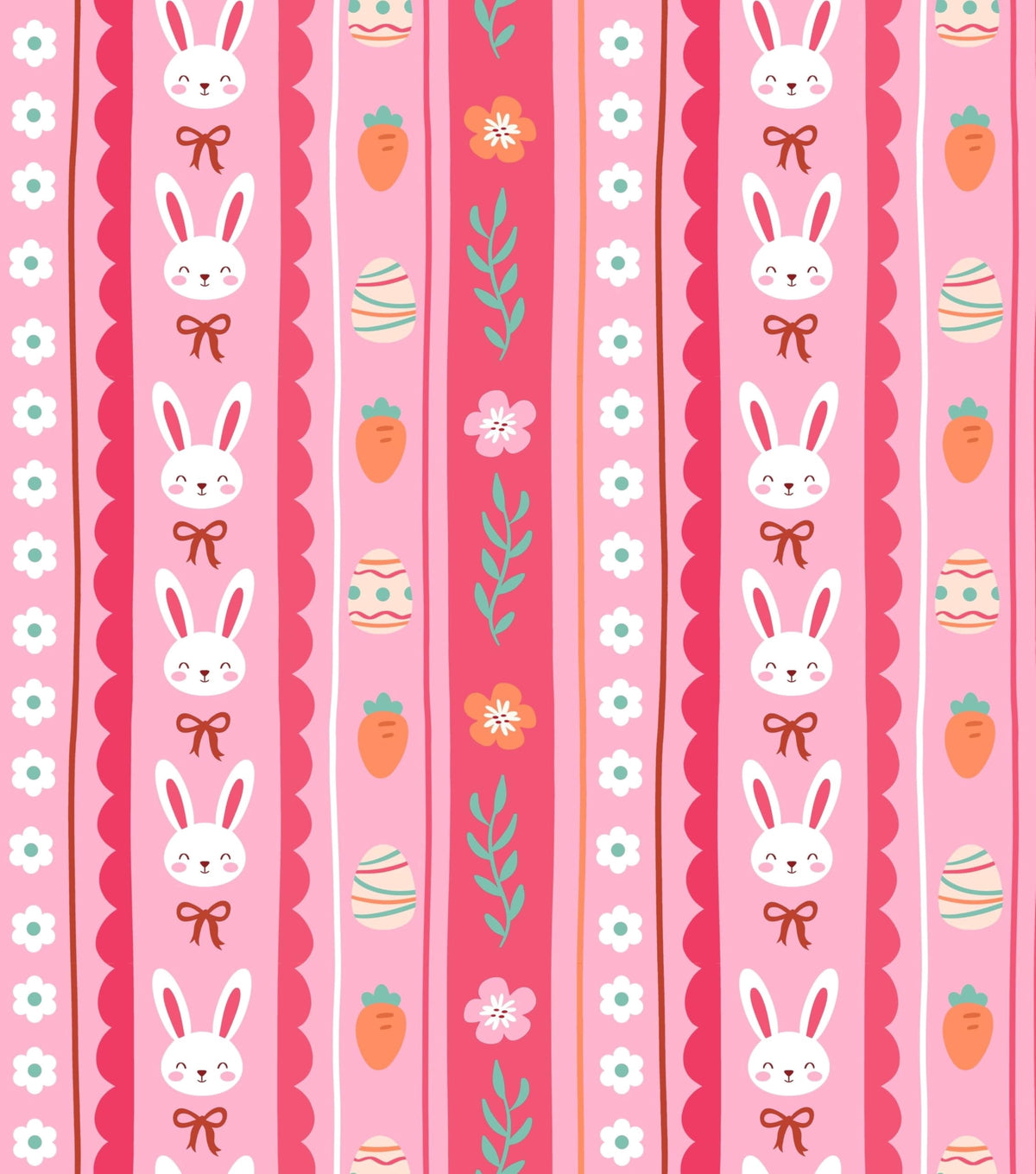 Easter Bunny Pattern Edible Icing Image Cake Topper, by Tnct.