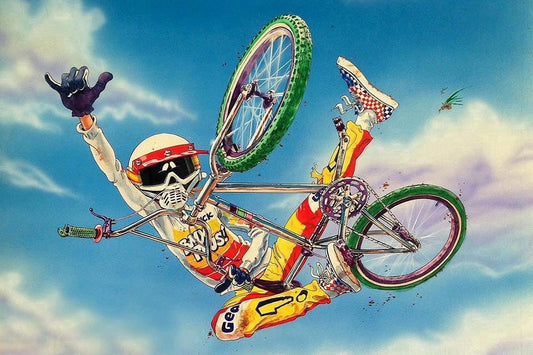 Extreme BMX Bicycle Dirt Bike Edible Image Icing Cake Topper for Quarter Sheet Cake, by TNCT