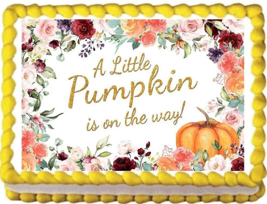 Fall BaBy Shower Lil' Pumpkin Image Topper Frosting Sheet