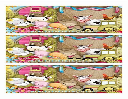 Edible Icing Image Cake Border Strips & Cake Toppers, by TNCT (3 Count)