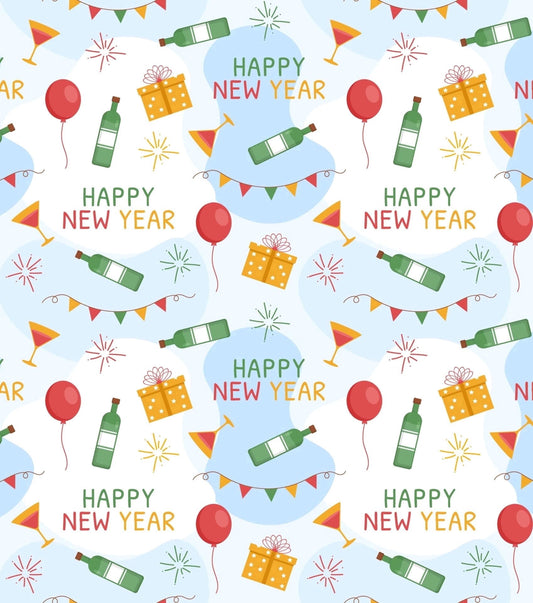 New Year Chocolate Transfer Sheet, by Tnct.