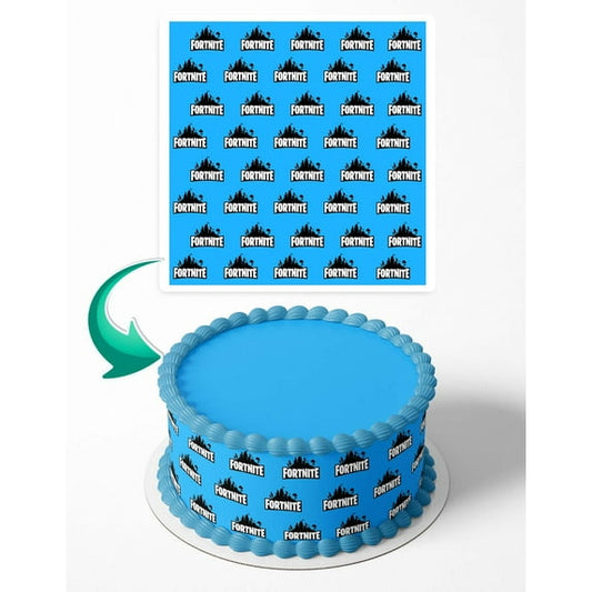 Fornite E Wrap Edible Image Cake Topper For Half Sheet Cake By TNCT