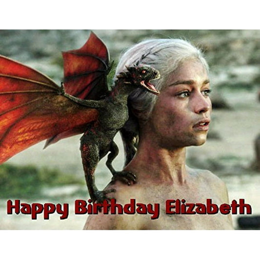 Game of Thrones Daenery Edible Image Cake Topper For Half Sheet Cake By TNCT
