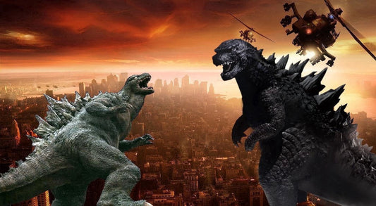Godzilla Battle Edible Image Icing Cake Topper for Quarter Sheet Cake, by Tnct.