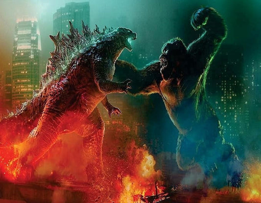 Godzilla Vs Kong Birthday Edible Icing Image Cake Topper, by Tnct.