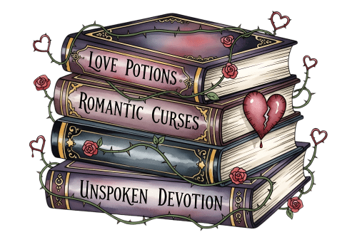 Gothic Books Edible Image Cake, Cupcake & Cookie Topper, by Tnct.
