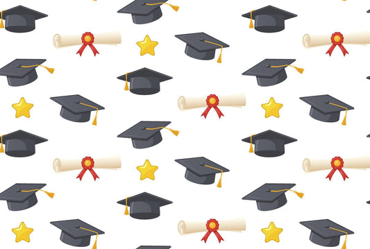 Graduation Cap & Diploma Edible Image Cake, Cupcake & Cookie Topper, by Tnct.